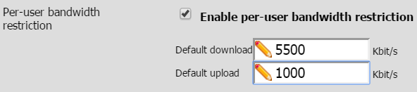 kullanıcı başına internet hoz limitlemesi